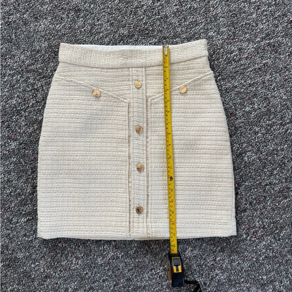 Maje Cream Pencil Skirt